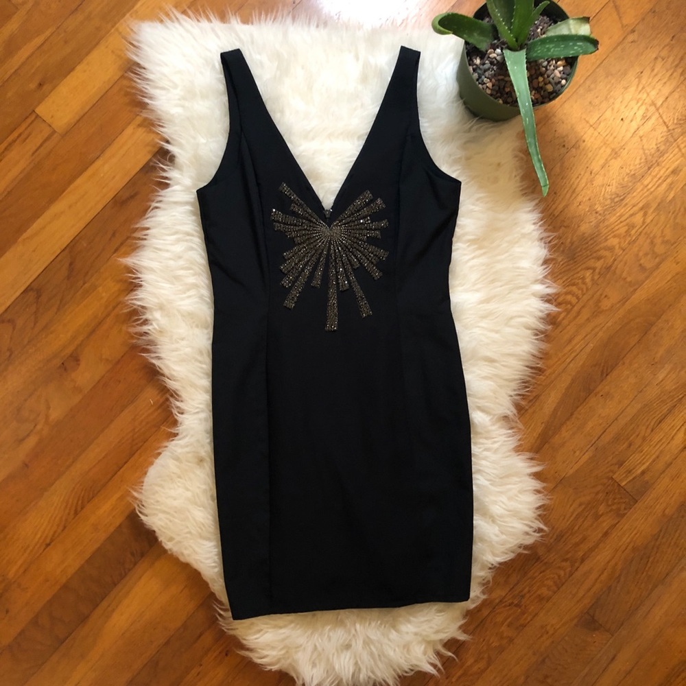 Stella & Jamie Black Embellished Party Dress